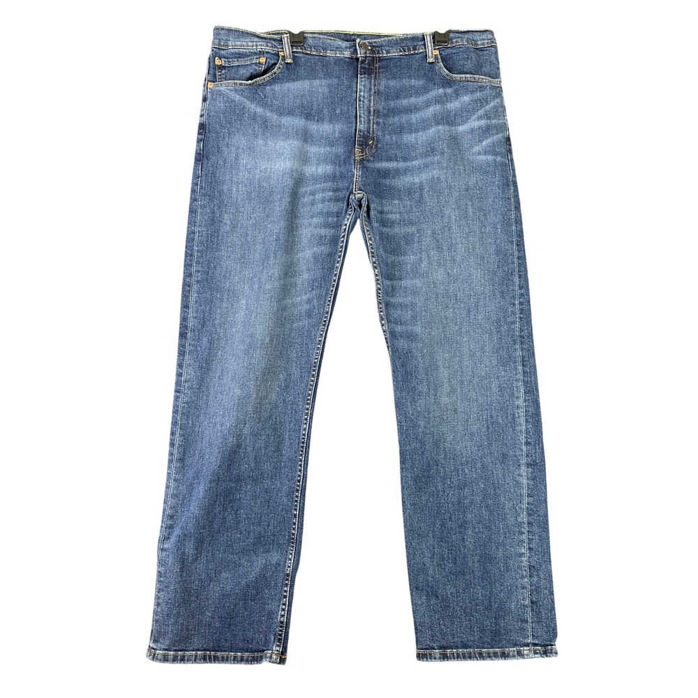Levis 505 Jeans Mens‎ 42 32 Regular Blue Denim Straight Leg Modern